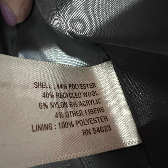 Old Navy Black Pea Coat Women’s Size Medium Cotton Wool Blend Winter Snow Cold - Picture 7 of 9